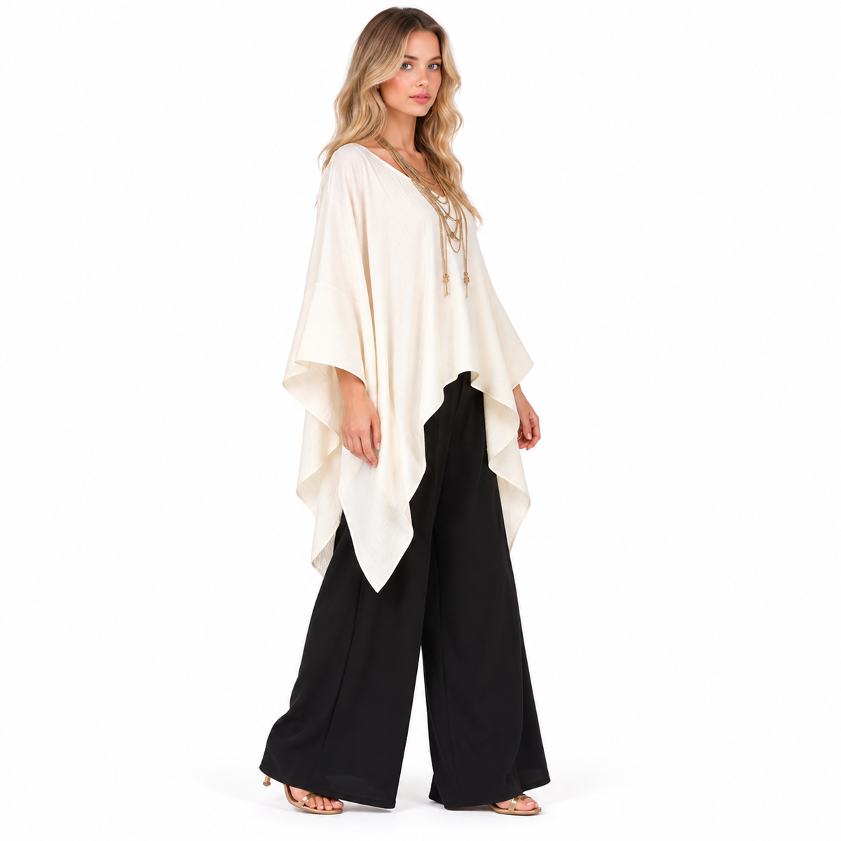 Elegant Ivory Flowing Kaftan Tops Collection-2