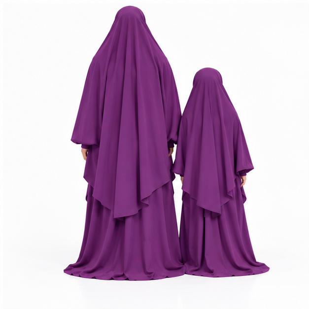 Elegant Purple Women's And Girls' Jilbab-4