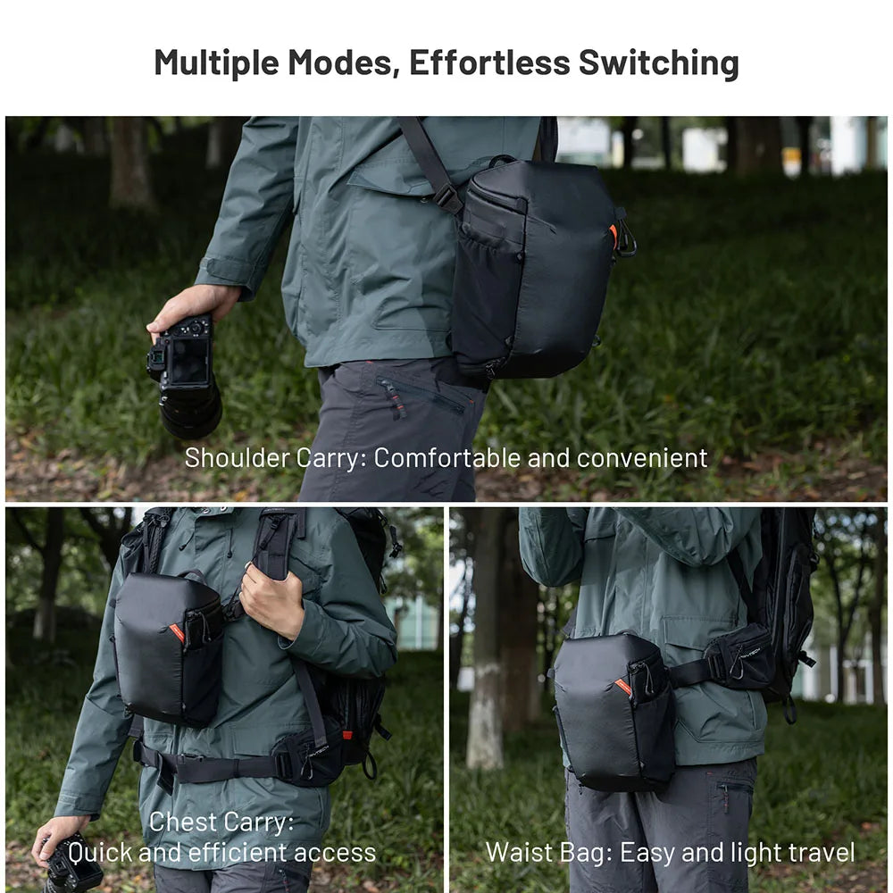 PGYTECH Camera Top Loader Expandable Organizing Pockets For Nikon/Canon/Sony Mirrorless Cameras with Adjustable Shoulder Strap-3