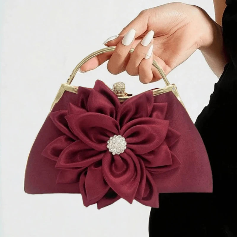 New Classic Vintage Flower Evening Bag Ladies Clutch Bag Banquet Bag Wedding Party Women's Bag-11