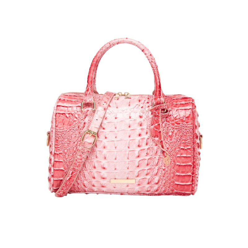 Gradient Embossed Duffle Bag Top-Handle Satchel with Detachable Strap, Casual Boston Style Crossbody Bag for Travel, Daily Commute, Weekend Getaway, Lightweight Multi-Purpose Tote Bag for Women Outdoor Activities-23