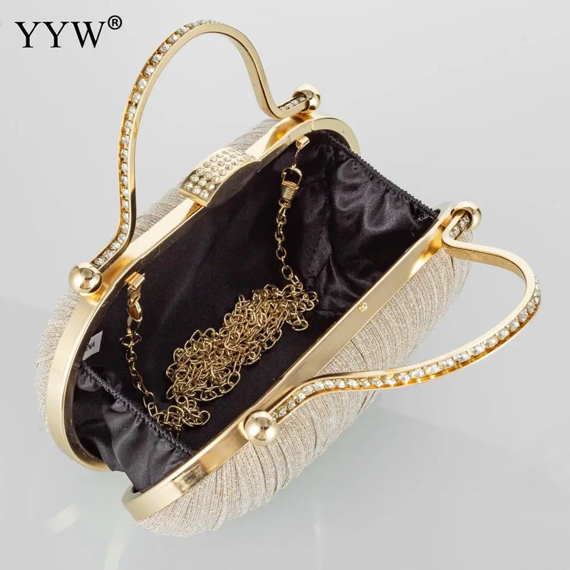 Fashion Diamond Top Handle Women Evening Handbag Clutch Bags Glitter Sequins Rhinestone Female Daily Purse for Wedding Prom-3