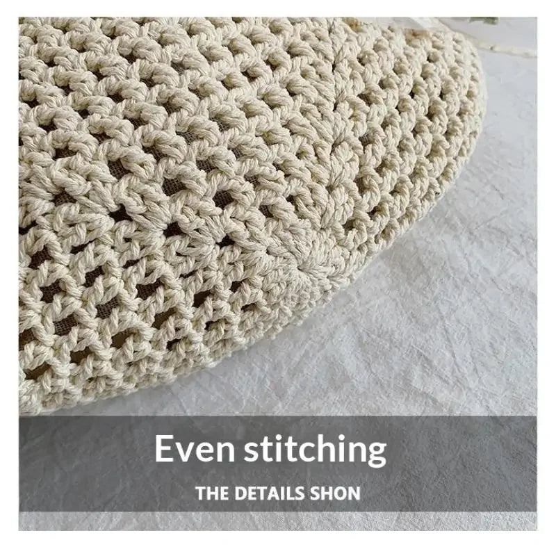Handmade Wicker Tote Bag Large Capacity Single Shoulder Natural Rattan Casual Light Beach Vacation Daily Women Messenger Bag-19