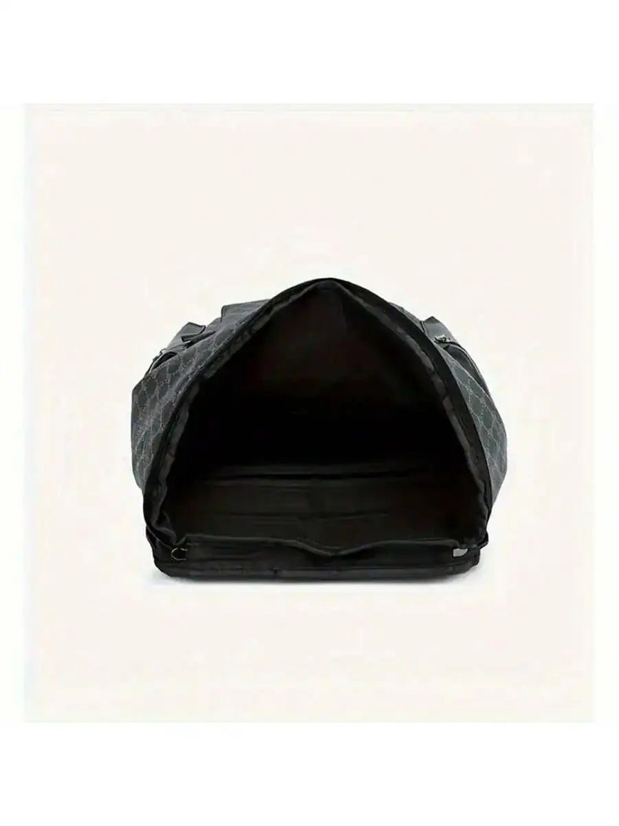 Stylish Large Capacity PU Backpack With Adjustable Straps Laptop Compartment Multi Compartment Design-3