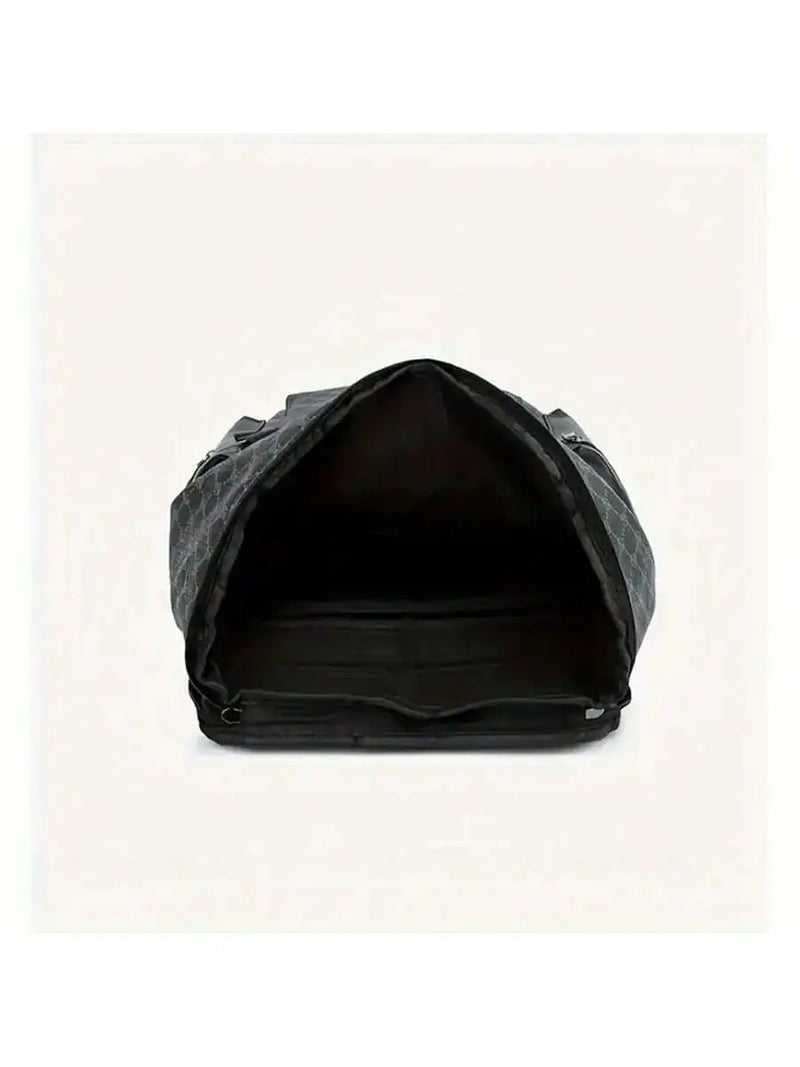 Stylish Large Capacity PU Backpack With Adjustable Straps Laptop Compartment Multi Compartment Design-3