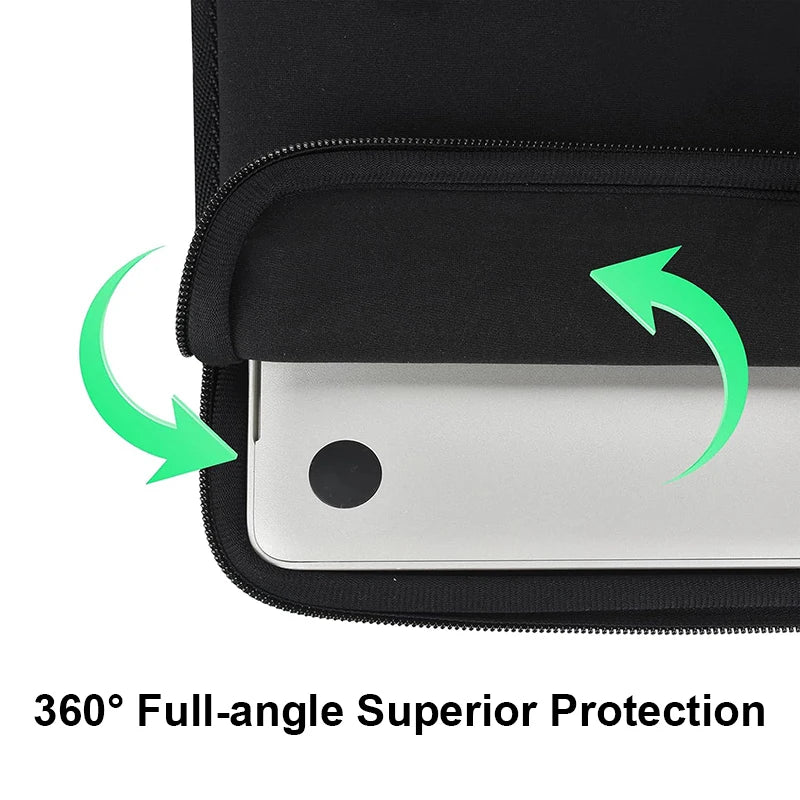 Laptop Bag Case For Macbook Air Pro 13 14 15.6 Xiaomi Lenovo Asus Dell HP Notebook Sleeve 13.3 Inch Protective Case Black Grey-5