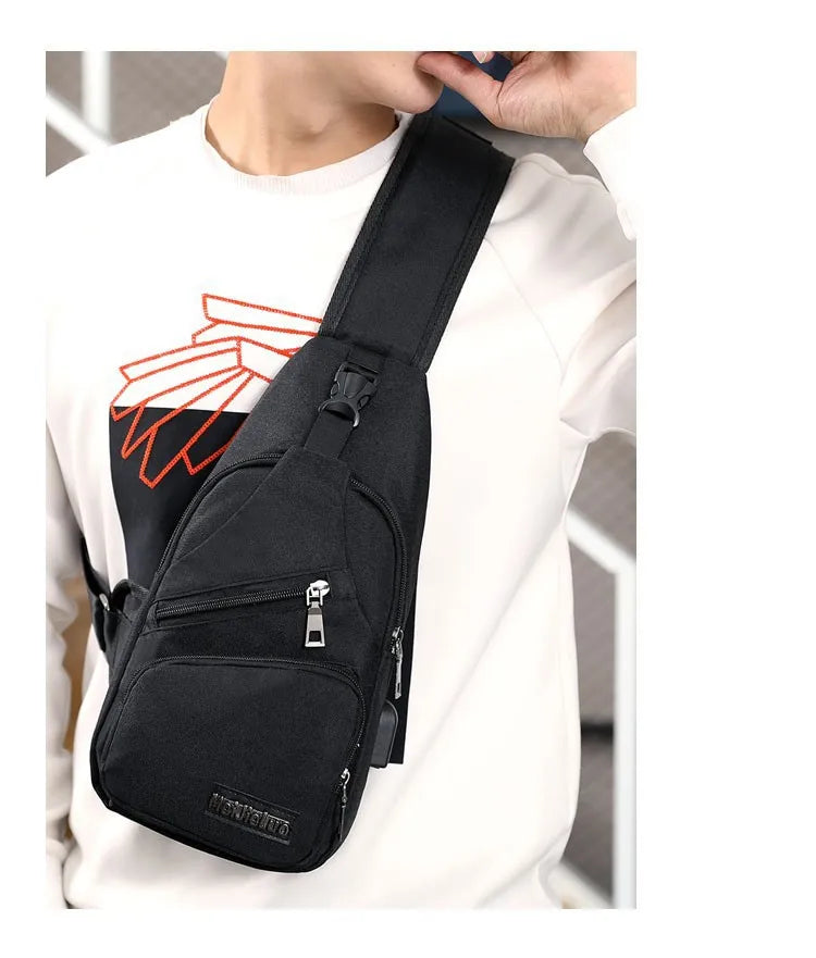 Fashion Casual Crossbody Bag Small Men's Shoulder Bag Men Diagonal Backpack Messenger Phone Bag Boy Fanny Chest Pack New-21