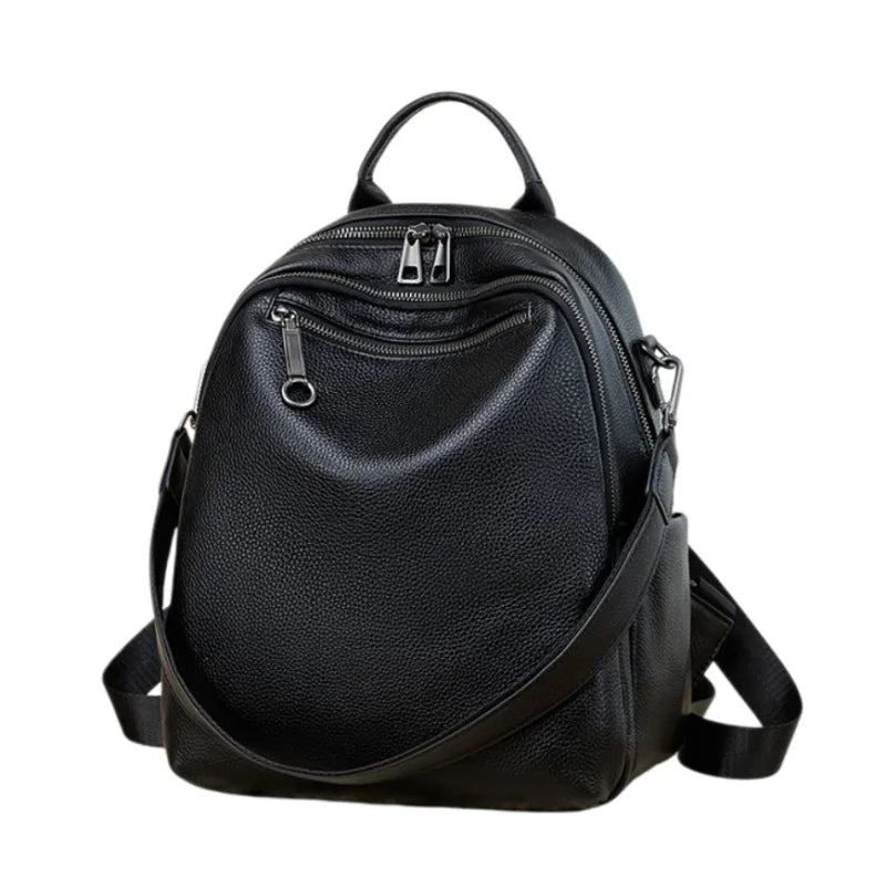 Genuine Leather Women's Backpack, New 2026 Style, Lightweight Small Backpack, Commute Bag for Work, Large-Capacity Travel Backpack-23