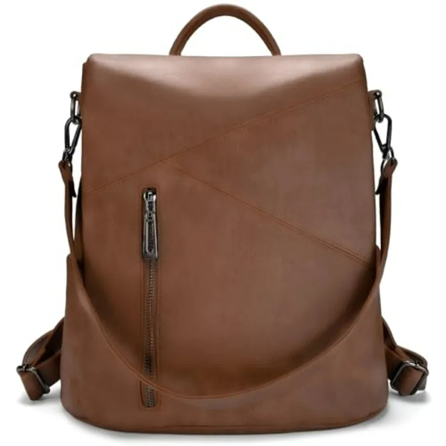 Backpack, Fashion Casual Travel PU Leather Daypack Bag Shoulder Rucksack Handbags for Women HB041-1