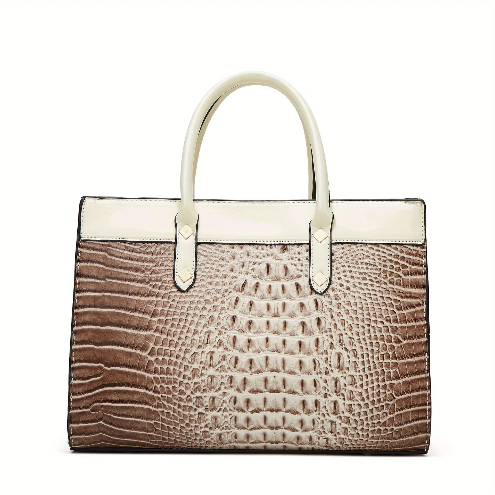 Pu Leather Crocodile Pattern Women's Fashion Bag Set Shoulder Bag Larger Capacity Tote with Multiple Compartments Crossbody Handbag Clutch Purse-21
