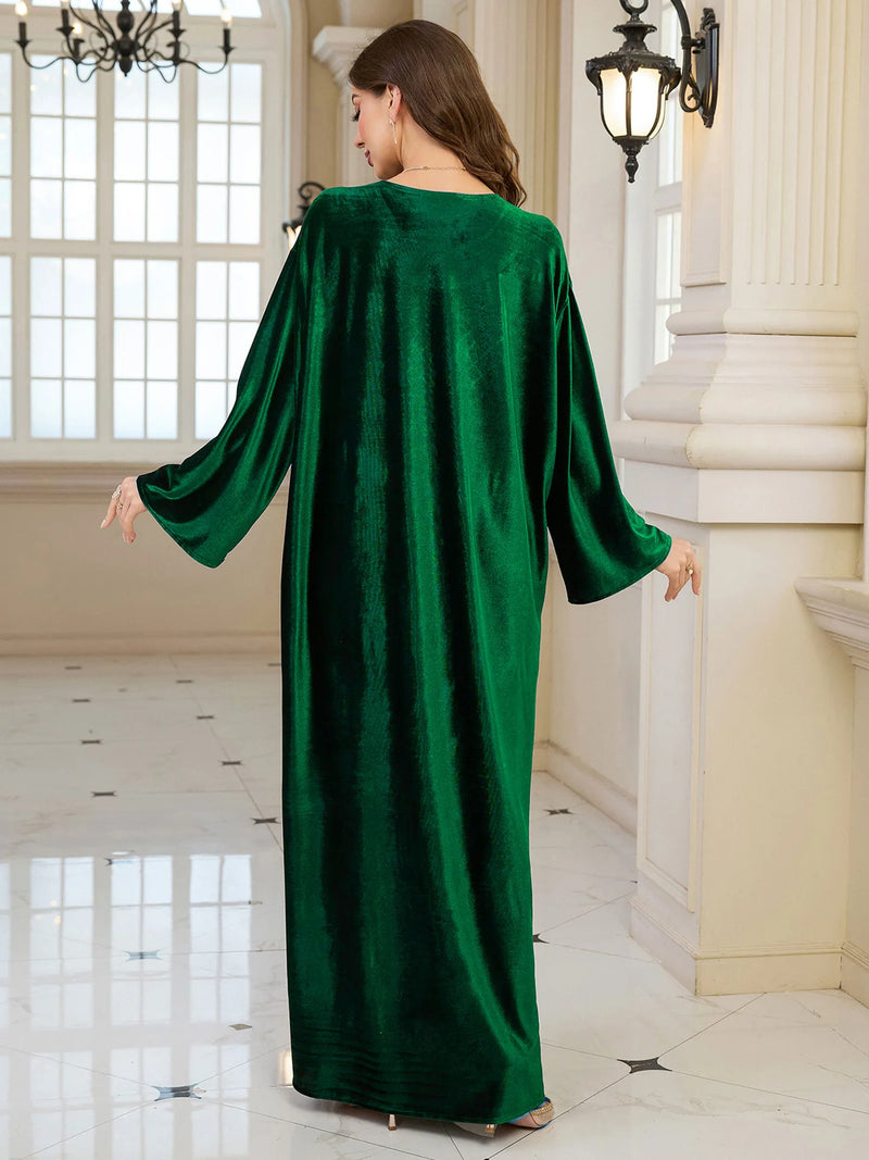 Embroidered Abaya Kaftans for Women Modern Elegant Dubai Moroccan Dubai Kaftan Dresses Abaya for Women Muslim Dress-29