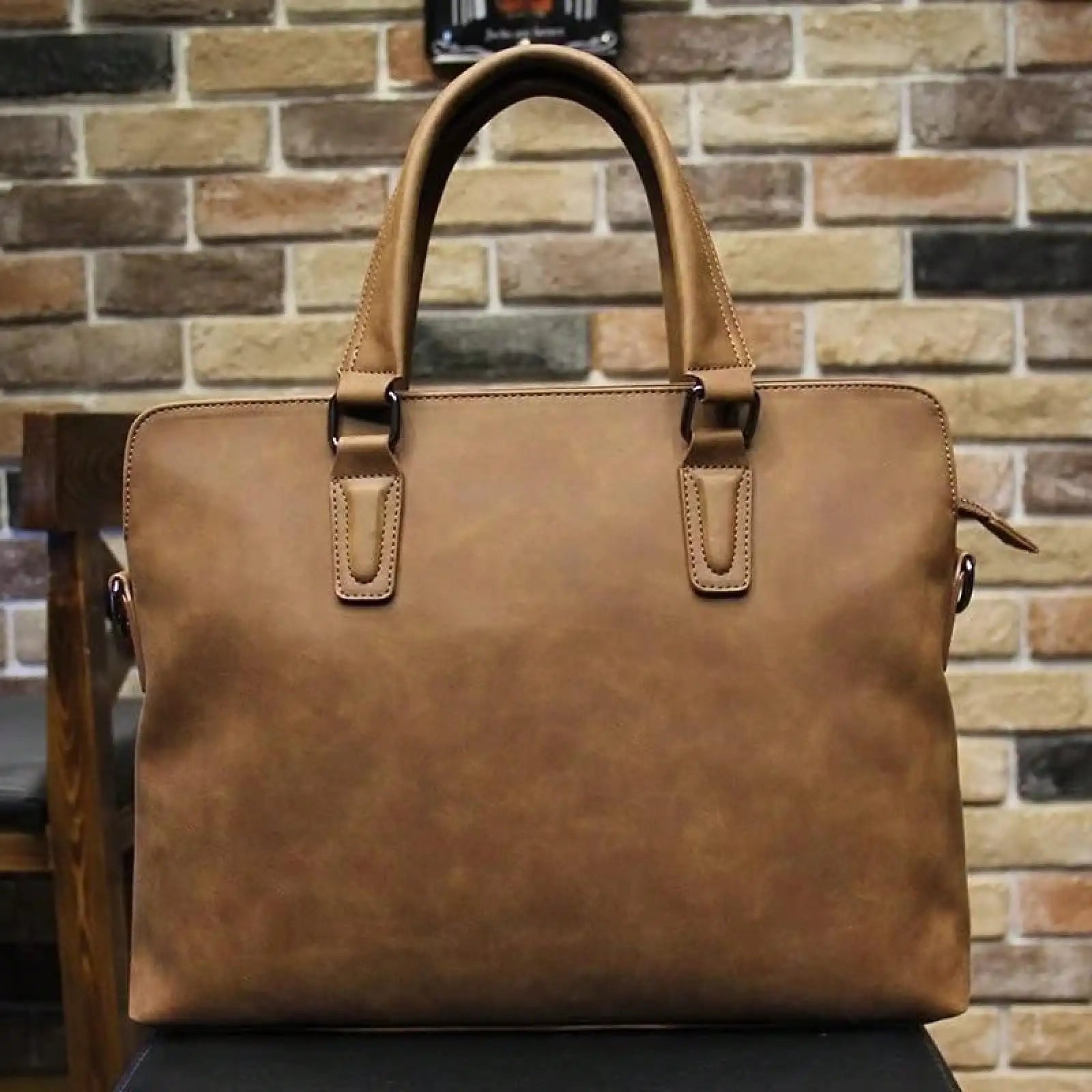 HBJWOV Leather Men's Briefcase Business Laptop Bag Handbag Men's Multifunctional Shoulder Bag-11