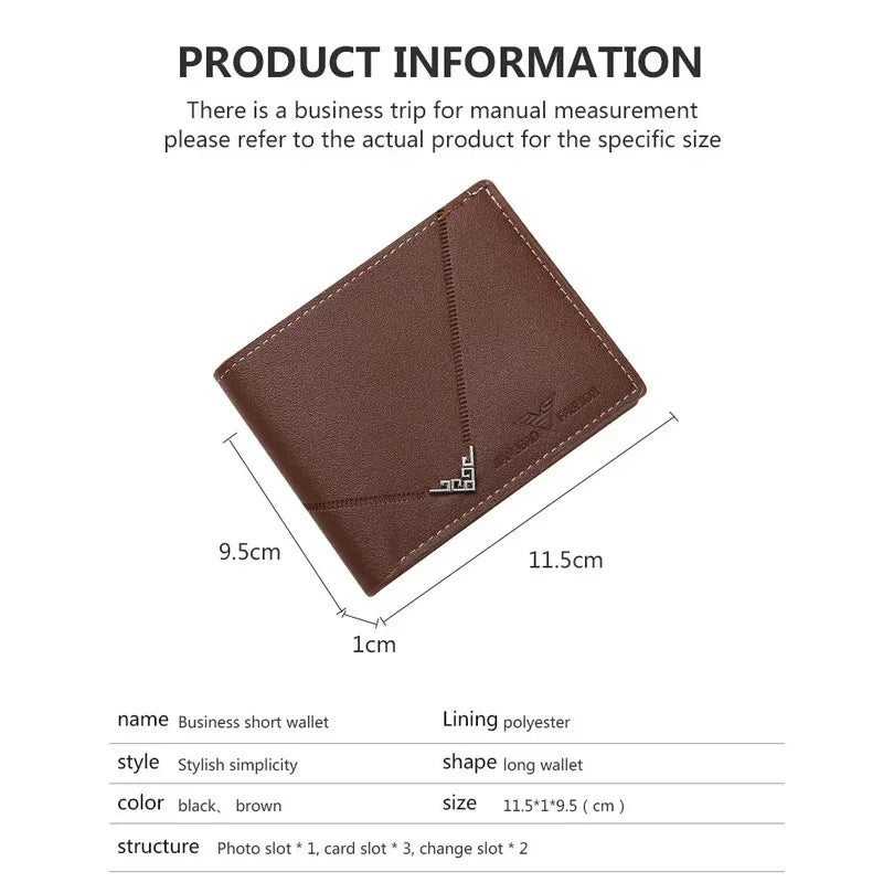 Slim Leather Wallet for Men RFID Blocking Bifold Front Pocket Wallet Minimalist Credit Card Holder Cash Money Clip-5