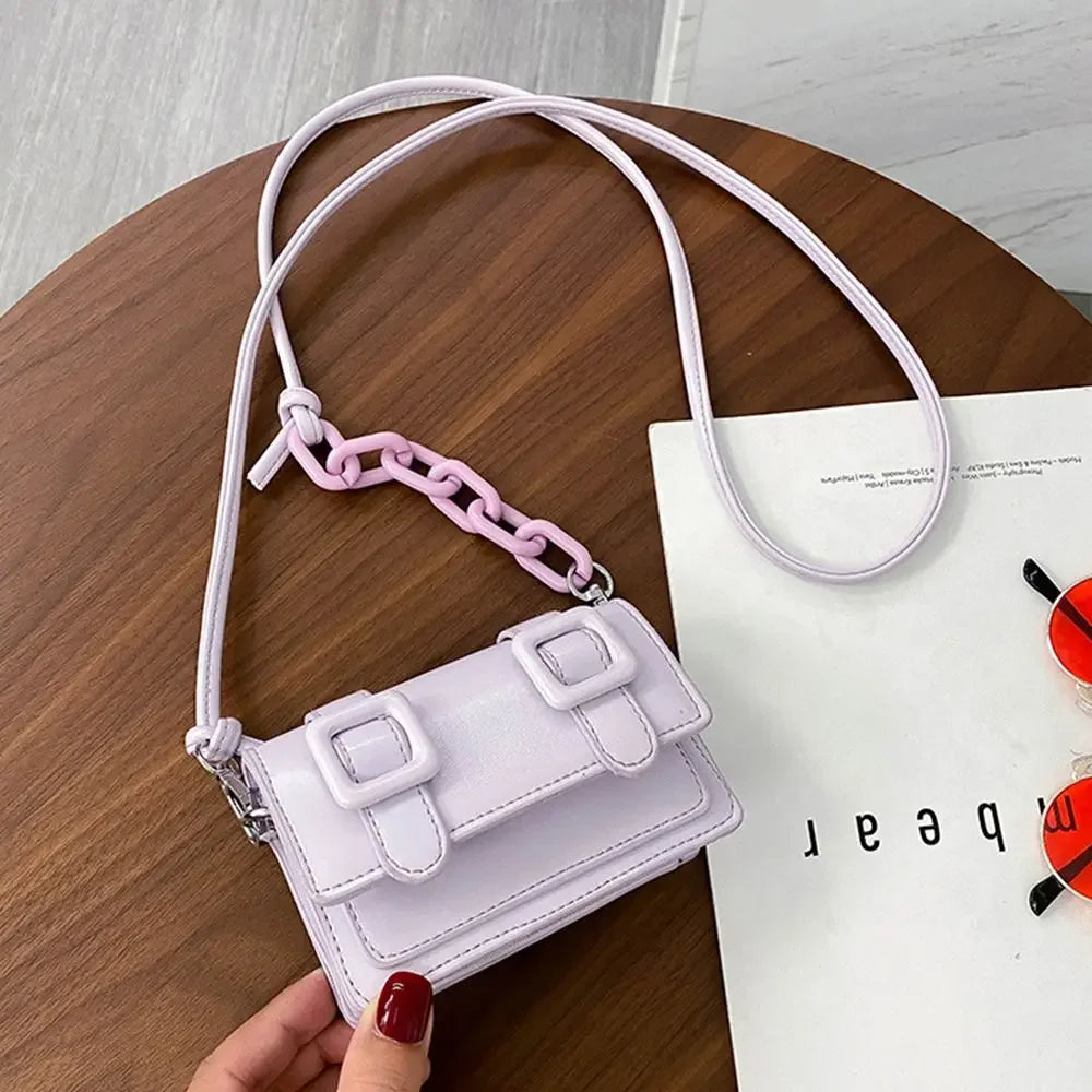 Women Girls Mini PU Leather Handbag, 2022 Summer Yellow Designer Chain Messenger Crossbody Bag-24