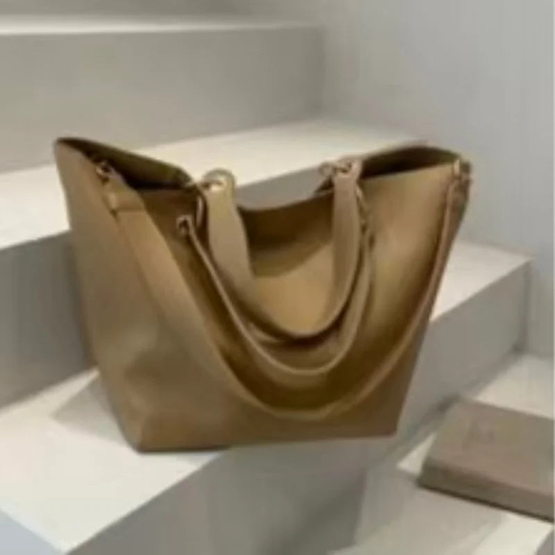 Ladies Minimal Square Soft Faux Leather Satchel Light Handheld Shoulder Crossbody Bag Business Workplace Daily Matching Accessory-5