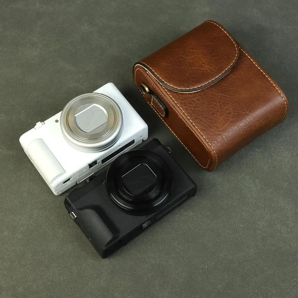 Universal Leather Camera Bag For Lumix zs99/tz99 Sony zv1m2 Canon sx730/740 Crossbody Bag Shoulder Camera Storage Bag sony 6400 dslr camera bag sony a7 iii fuji xt3-13