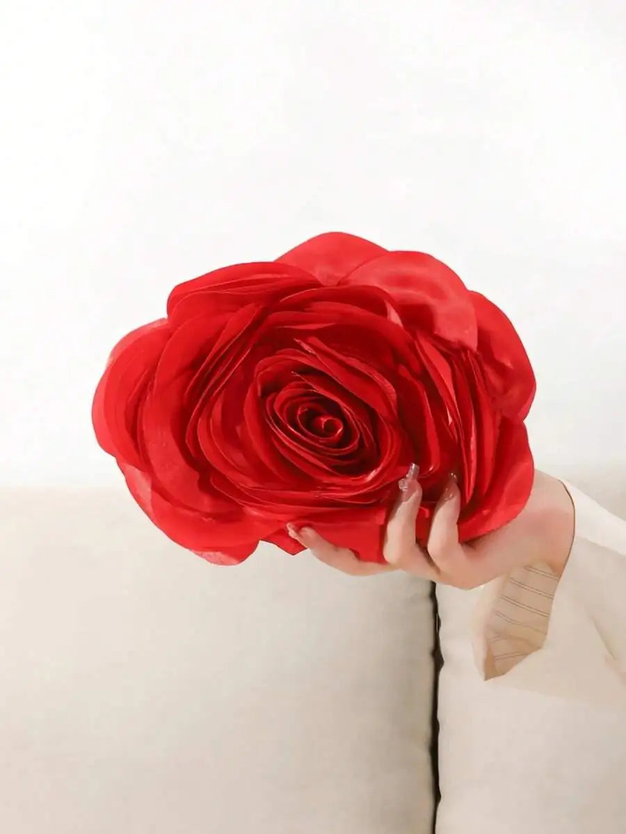 Red Flower Clutch Bag For Women Vintage Elegant Evening Party Wedding Bag-6