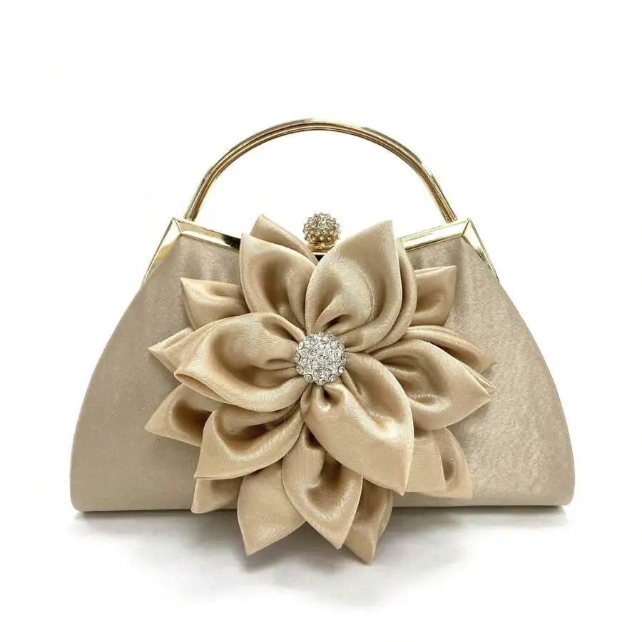 New Classic Vintage Flower Evening Bag Ladies Clutch Bag Banquet Bag Wedding Party Women's Bag-4