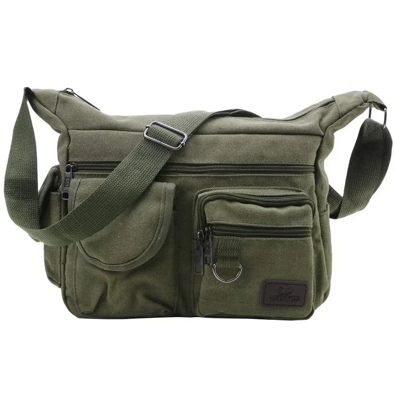 Men Casual Sling Bag Messenger Crossbody Shoulder Unisex Travel Outdoor Vintage Bags-20