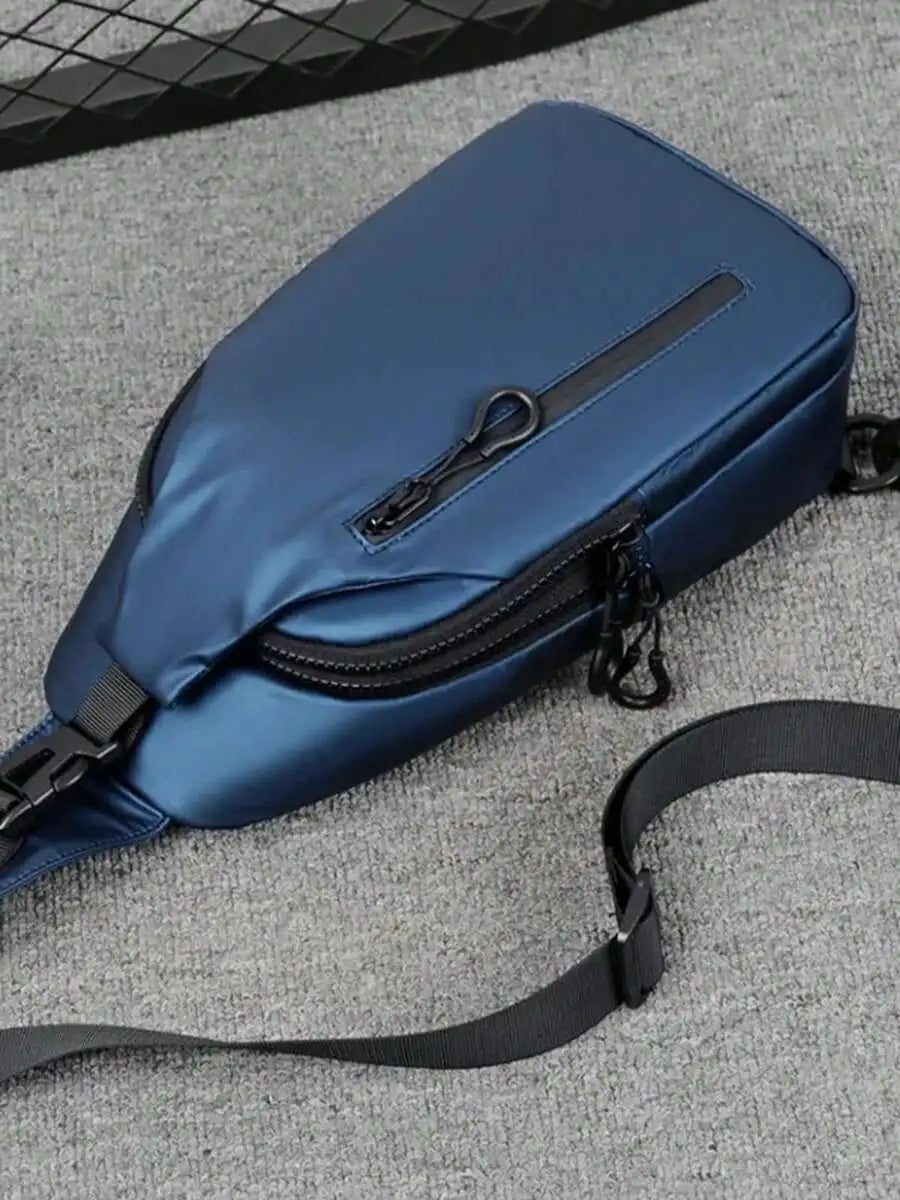 Casual Crossbody Sling Bag For Men And Women, Small Daypack With Zipper Pocket, Adjustable Strap, Fashion Chest Bag With Headphone Cord Slot For Sports, Cycling, Hiking, Running And Business Travel-11