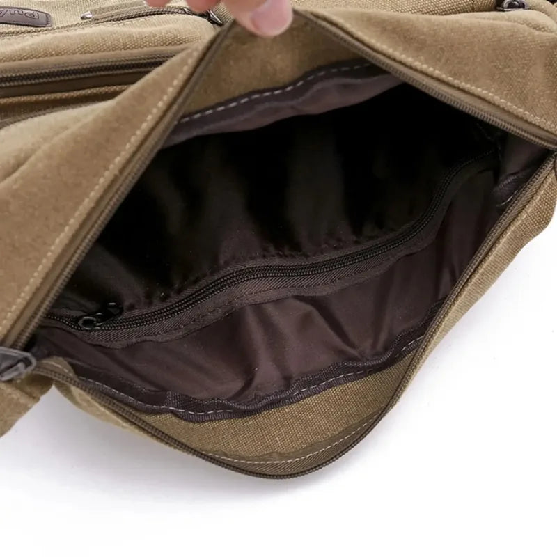Men Casual Sling Bag Messenger Crossbody Shoulder Unisex Travel Outdoor Vintage Bags-6