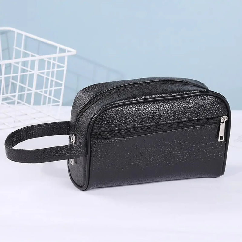 Men Wallets Retro PU Leather Business Handbags Clutch Fashion Woman Coametics Bag Credit Card Holder Mobile Phone Wristlet Bag-12