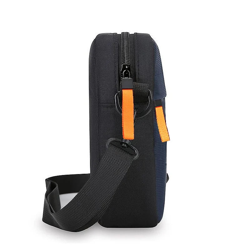 Men's Crossbody Bag Single Shoulder Multi-Layer Zipper Trendy Color Contrast Casual Messenger Sling Bag-4
