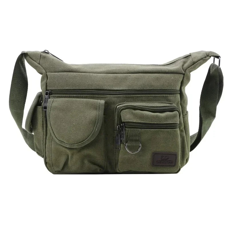 Men Casual Sling Bag Messenger Crossbody Shoulder Unisex Travel Outdoor Vintage Bags-19