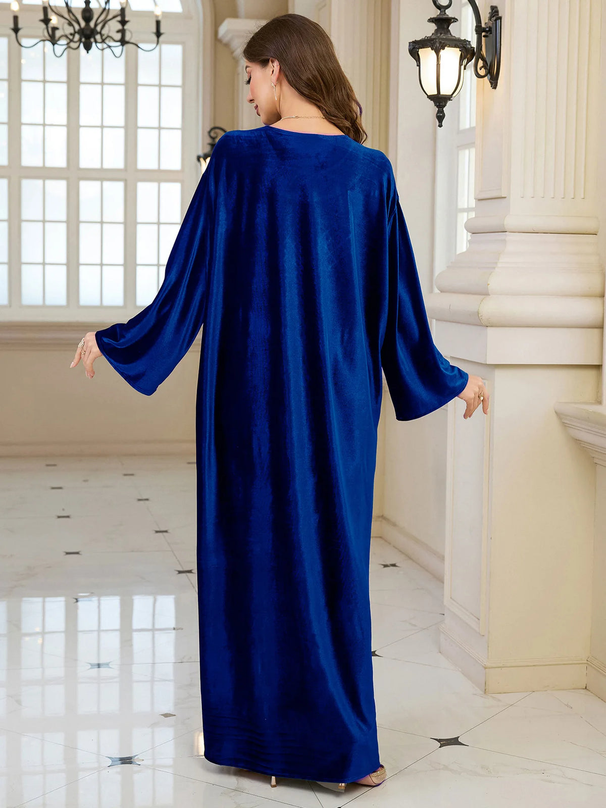 Embroidered Abaya Kaftans for Women Modern Elegant Dubai Moroccan Dubai Kaftan Dresses Abaya for Women Muslim Dress-36
