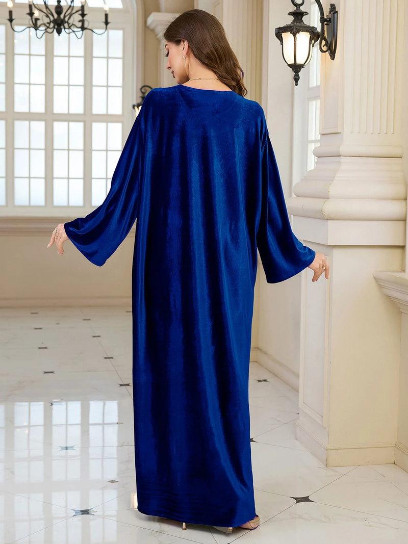 Embroidered Abaya Kaftans for Women Modern Elegant Dubai Moroccan Dubai Kaftan Dresses Abaya for Women Muslim Dress-36