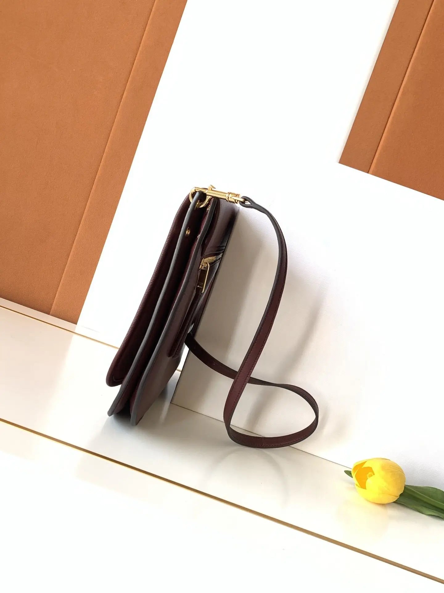 Universal Matte Coated Leather Satchel Fully Detachable Shoulder Strap Handle Bag Women Shoulder Tote Crossbody Satchel Fashion Versatile All-Match Daily Fashion Bag-1