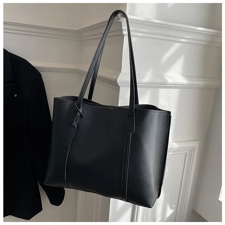 Large Capacity Women's Bag, New Soft Leather Tote Bag, Casual and Versatile Single Shoulder Bags for Woman Korean Style Handbags-35