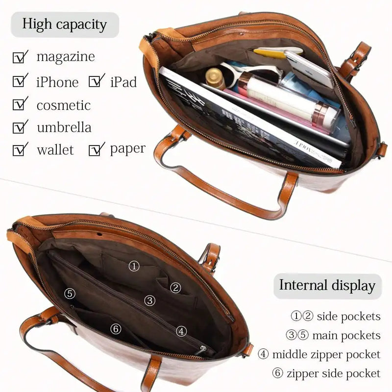 Womens Leather Purses And Handbags For Women Top Handle Satchel Bags Tote Purses Bags-4