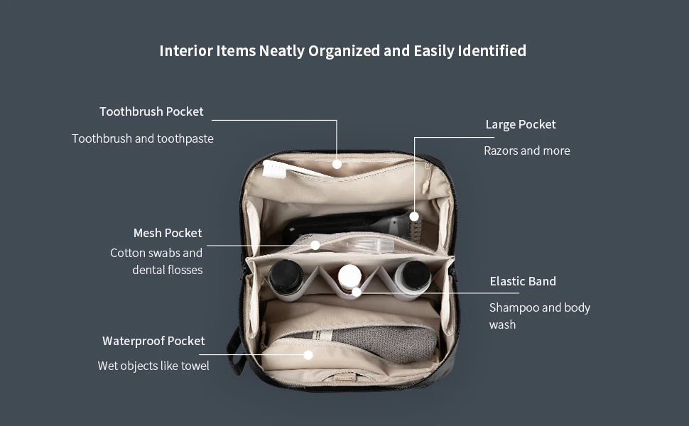 PGYTECH Wash Pouch travel Bag Hanging  Waterproof Dopp Kit for Toiletries & Cosmetics-8