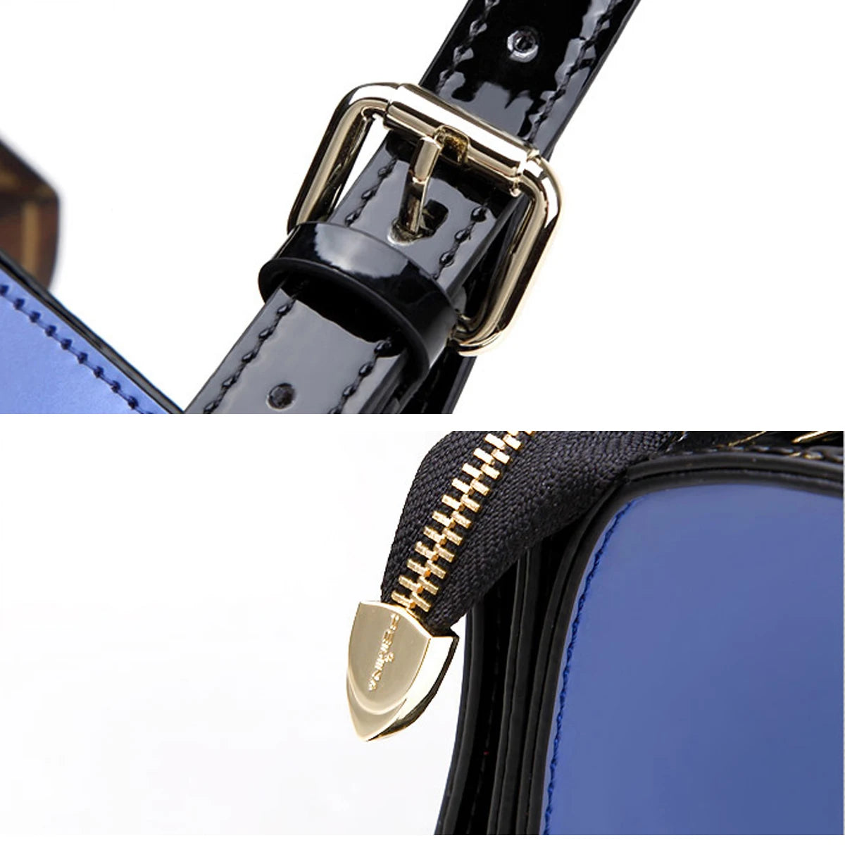 Patent Leather Handbags for Women,Designer, Luxury Tote Bag Large Capacity,Business Vintage Shiny Underarm Purses Shoulder Bags-2