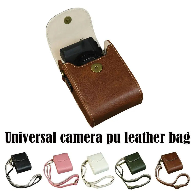 Universal Leather Camera Bag For Lumix zs99/tz99 Sony zv1m2 Canon sx730/740 Crossbody Bag Shoulder Camera Storage Bag sony 6400 dslr camera bag sony a7 iii fuji xt3-21