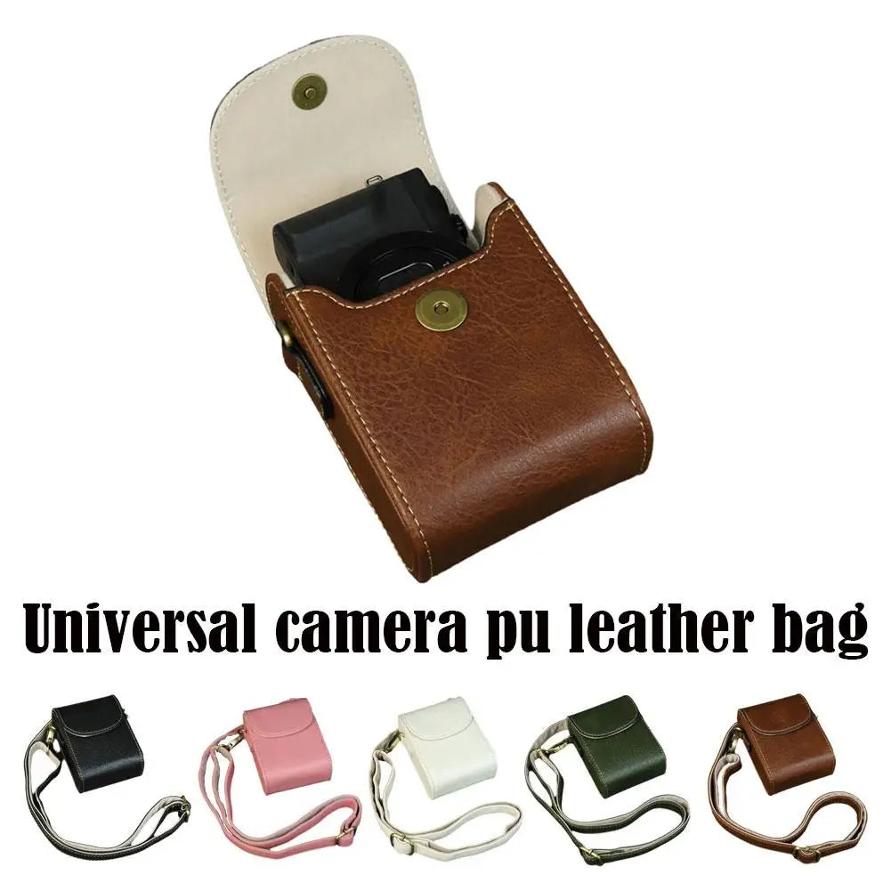 Universal Leather Camera Bag For Lumix zs99/tz99 Sony zv1m2 Canon sx730/740 Crossbody Bag Shoulder Camera Storage Bag sony 6400 dslr camera bag sony a7 iii fuji xt3