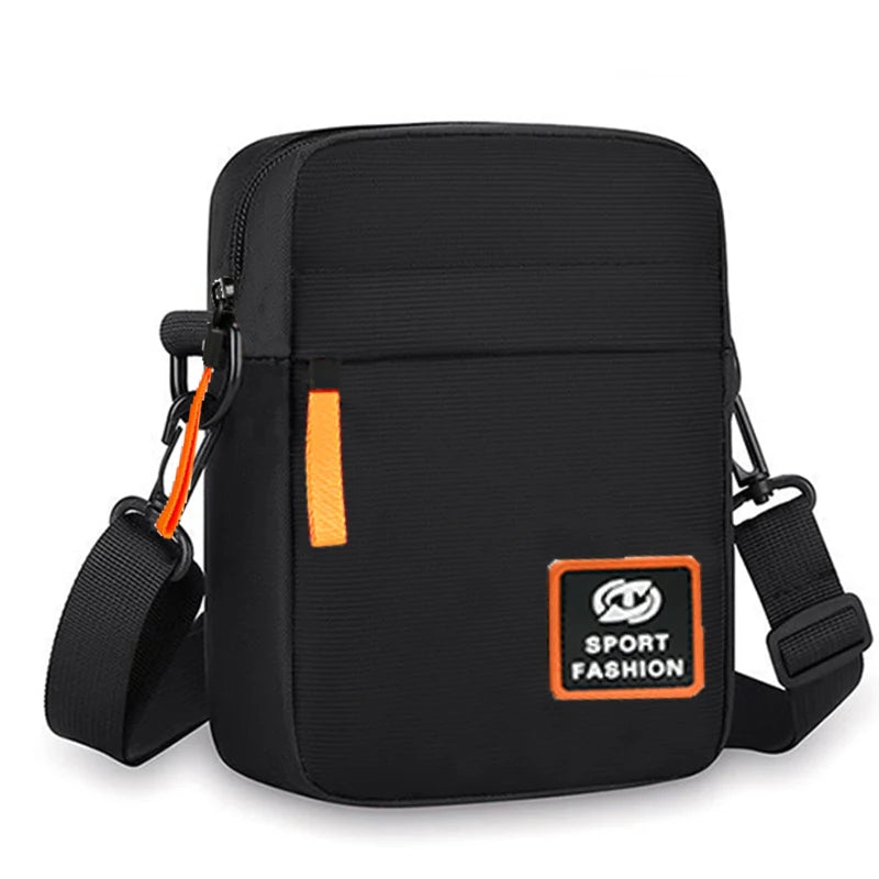 Men's Crossbody Bag Single Shoulder Multi-Layer Zipper Trendy Color Contrast Casual Messenger Sling Bag-14
