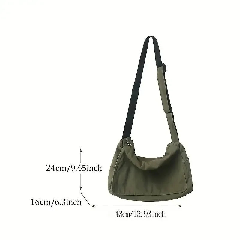 Women's Messenger Bag Vintage Handbag Canvas Teenager Shoulder Tote Bags Casual Handbag Crossbody Handbags-2