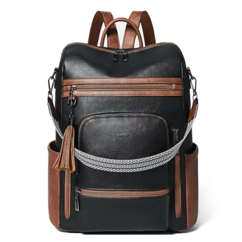 Vegan Leather Laptop Backpack for Women 15.6 inch Work Backpack Fashion Travel Backpack Purse for Travel College Work-14