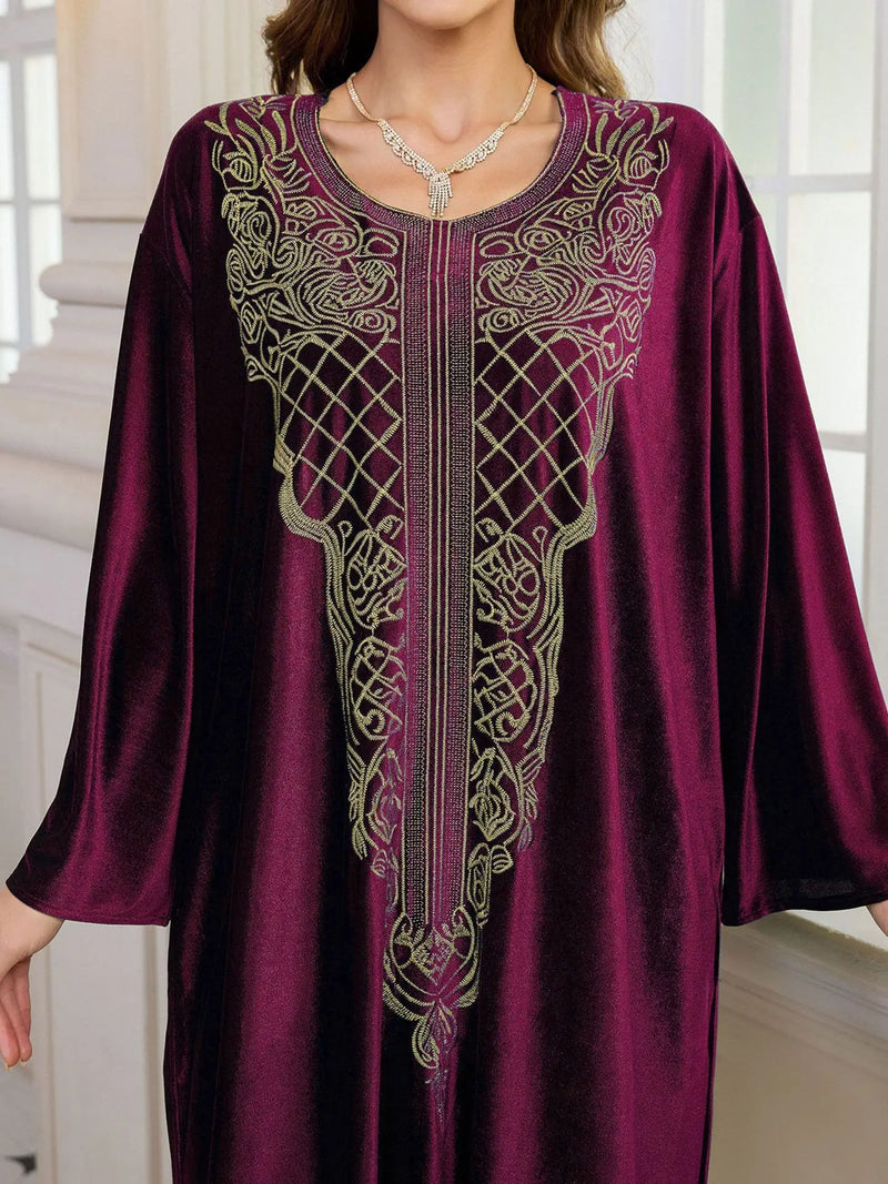 Embroidered Abaya Kaftans for Women Modern Elegant Dubai Moroccan Dubai Kaftan Dresses Abaya for Women Muslim Dress-26