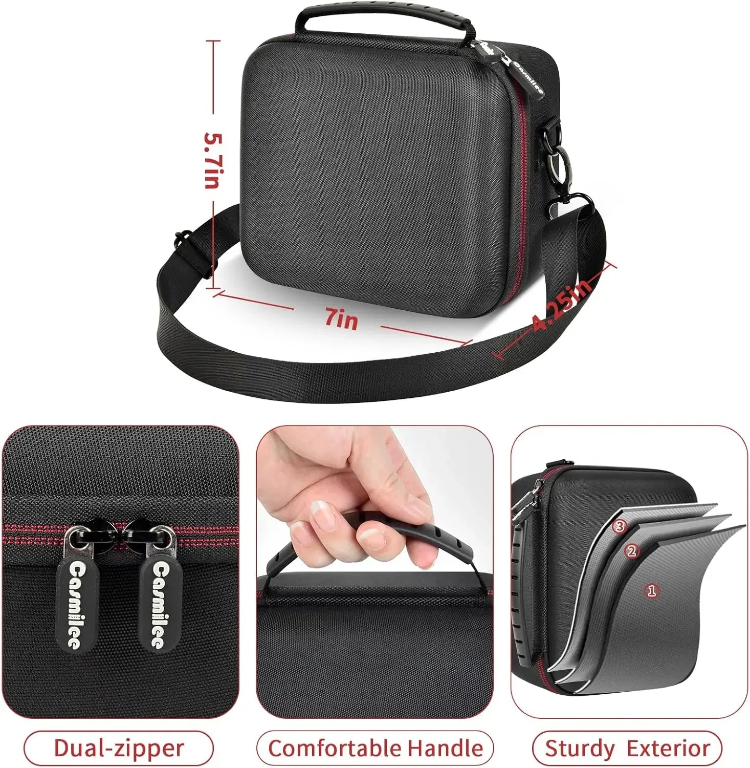 Camera Case for Sony Alpha Alpha a6400/ a6700/ a6100/ a6000/ a6600/ a6500 Mirrorless Digital Camera, Hard Travel Bag with-6