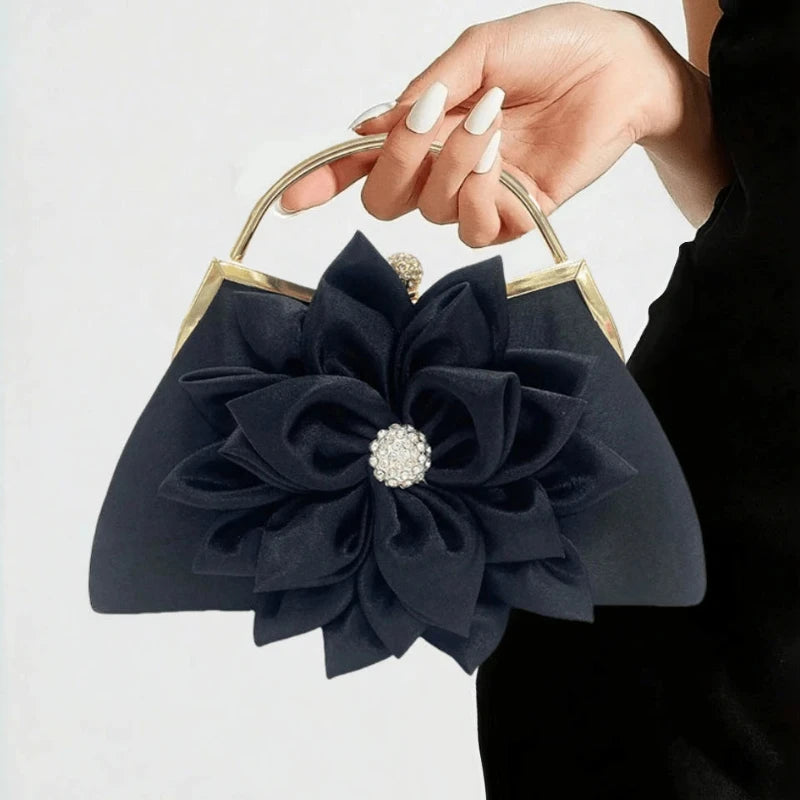 New Classic Vintage Flower Evening Bag Ladies Clutch Bag Banquet Bag Wedding Party Women's Bag-9
