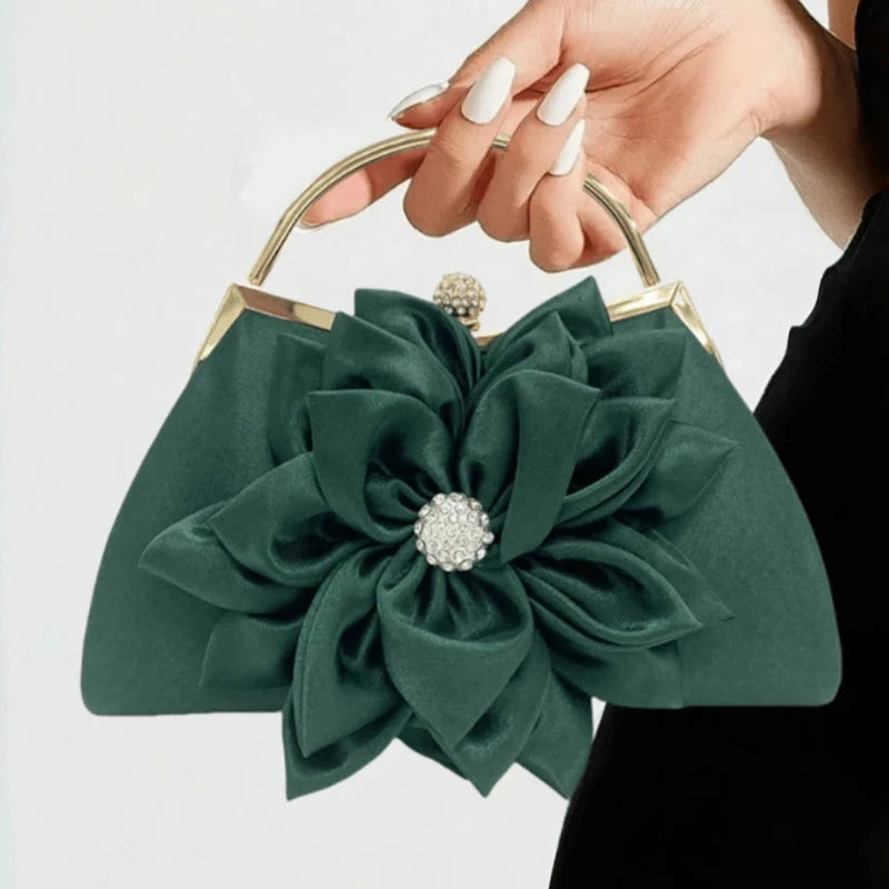 New Classic Vintage Flower Evening Bag Ladies Clutch Bag Banquet Bag Wedding Party Women's Bag-13