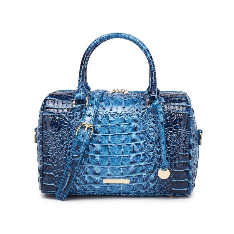 Gradient Embossed Duffle Bag Top-Handle Satchel with Detachable Strap, Casual Boston Style Crossbody Bag for Travel, Daily Commute, Weekend Getaway, Lightweight Multi-Purpose Tote Bag for Women Outdoor Activities-20