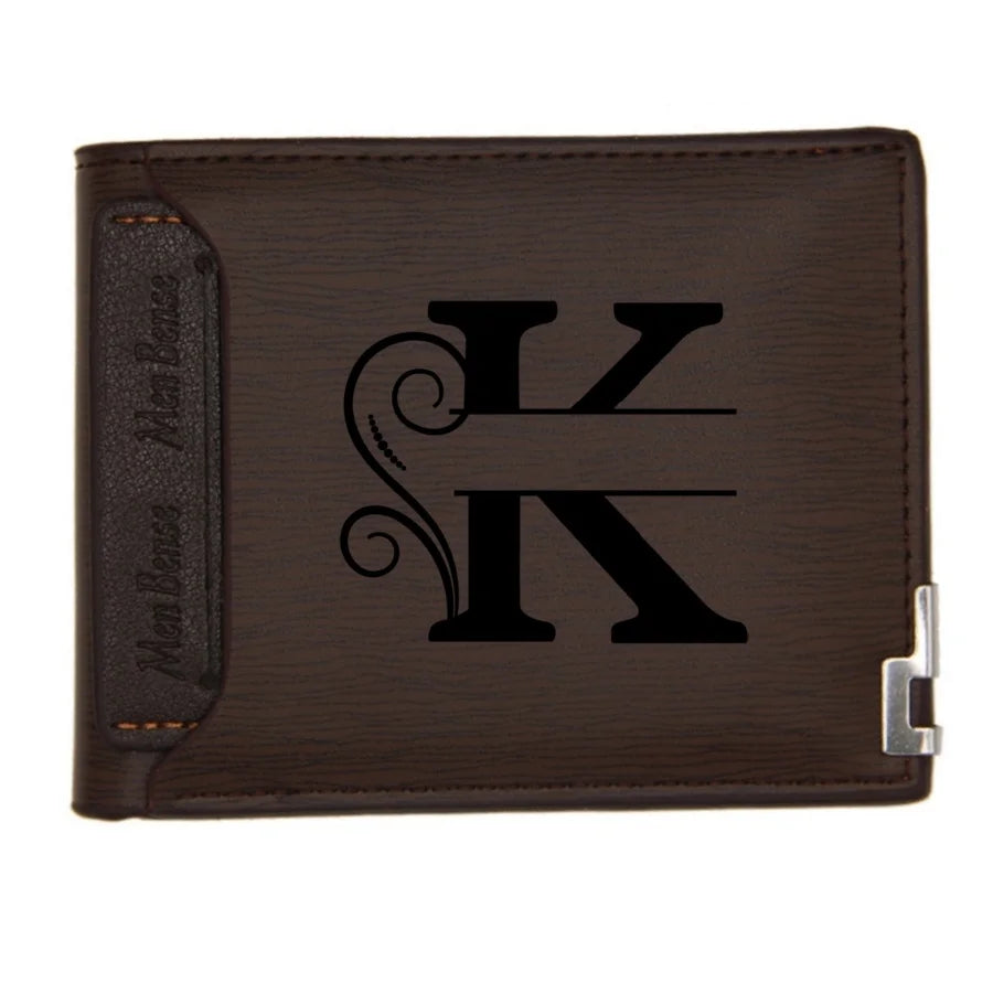 Personalized Wallet for Men Custom Wallets for Men Engraved Letter Name Leather Wallet Bifold Custom Gifts for Dad/Husband-24