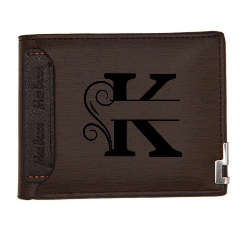 Personalized Wallet for Men Custom Wallets for Men Engraved Letter Name Leather Wallet Bifold Custom Gifts for Dad/Husband-24