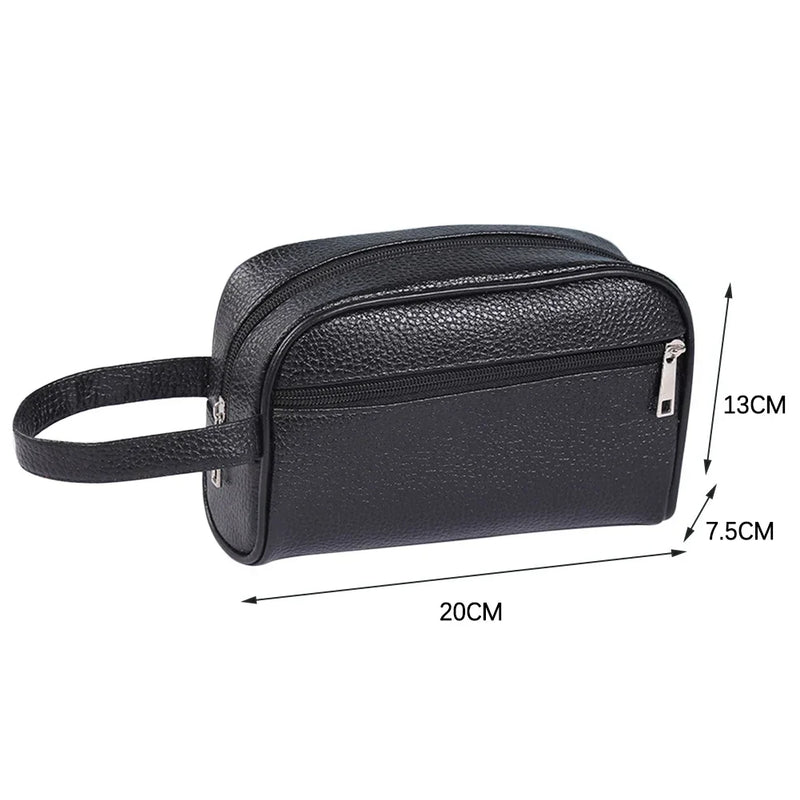 Men Wallets Retro PU Leather Business Handbags Clutch Fashion Woman Coametics Bag Credit Card Holder Mobile Phone Wristlet Bag-25