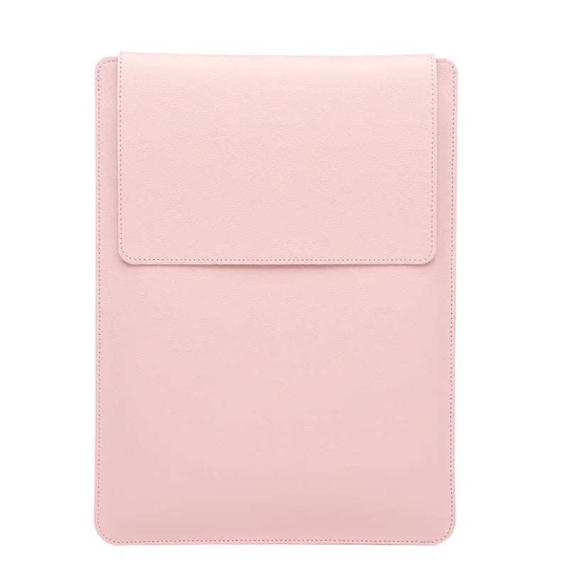 Portable Leather Laptop Sleeve Case Bag for Macbook Air 12 13 14 15 16 Inch M5 M4 M3 M2 Chip Mac Adjustable Stand Cover-21
