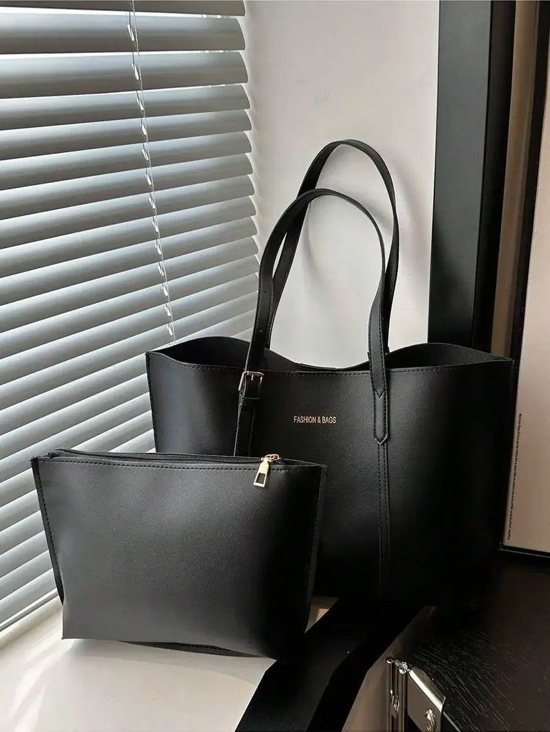 Lightweight Crocodile Embossed Tote Bag With Zipper Coin Purse For Women Business Casual Use-3